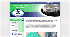 Desktop Screenshot of croydonsportsclinic.com.au